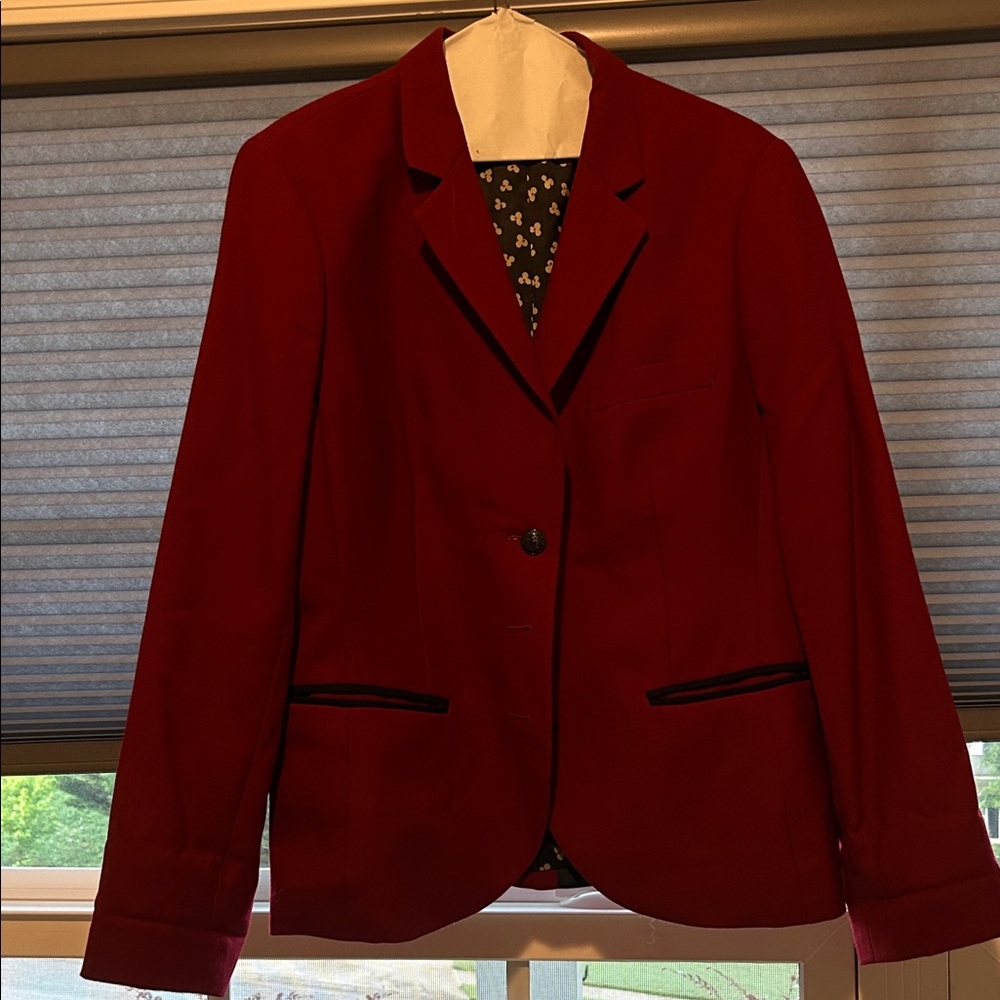 Brooks Brothers Red Blazer Textured Wool Blend